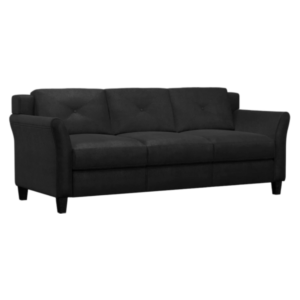 Jet Black 3 Seater Sofa
