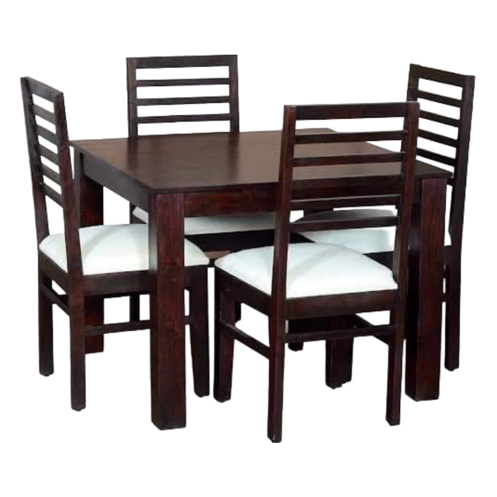 Home 16 Classic Wooden Dining Set - Dark Walnut Finish