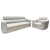 3 + 2 White Sofa