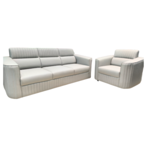 3 + 2 White Sofa