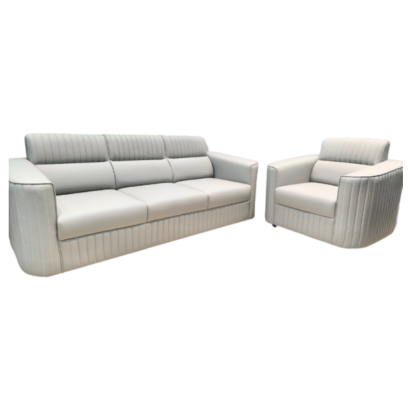 3 + 2 White Sofa